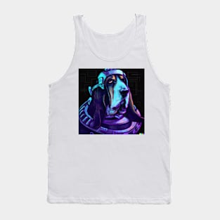 Cyber punk basset Tank Top